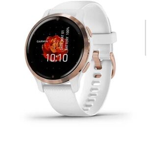 Garmin White Smartwatch with Rose Gold Accents